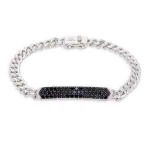 Effy .925 with black diamonds Silver Bracelet 8.0 inches in length.